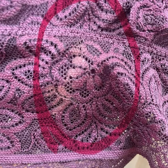 Aerie Lace Racerback Bralette in Deep Plum Medium - Picture 9 of 9